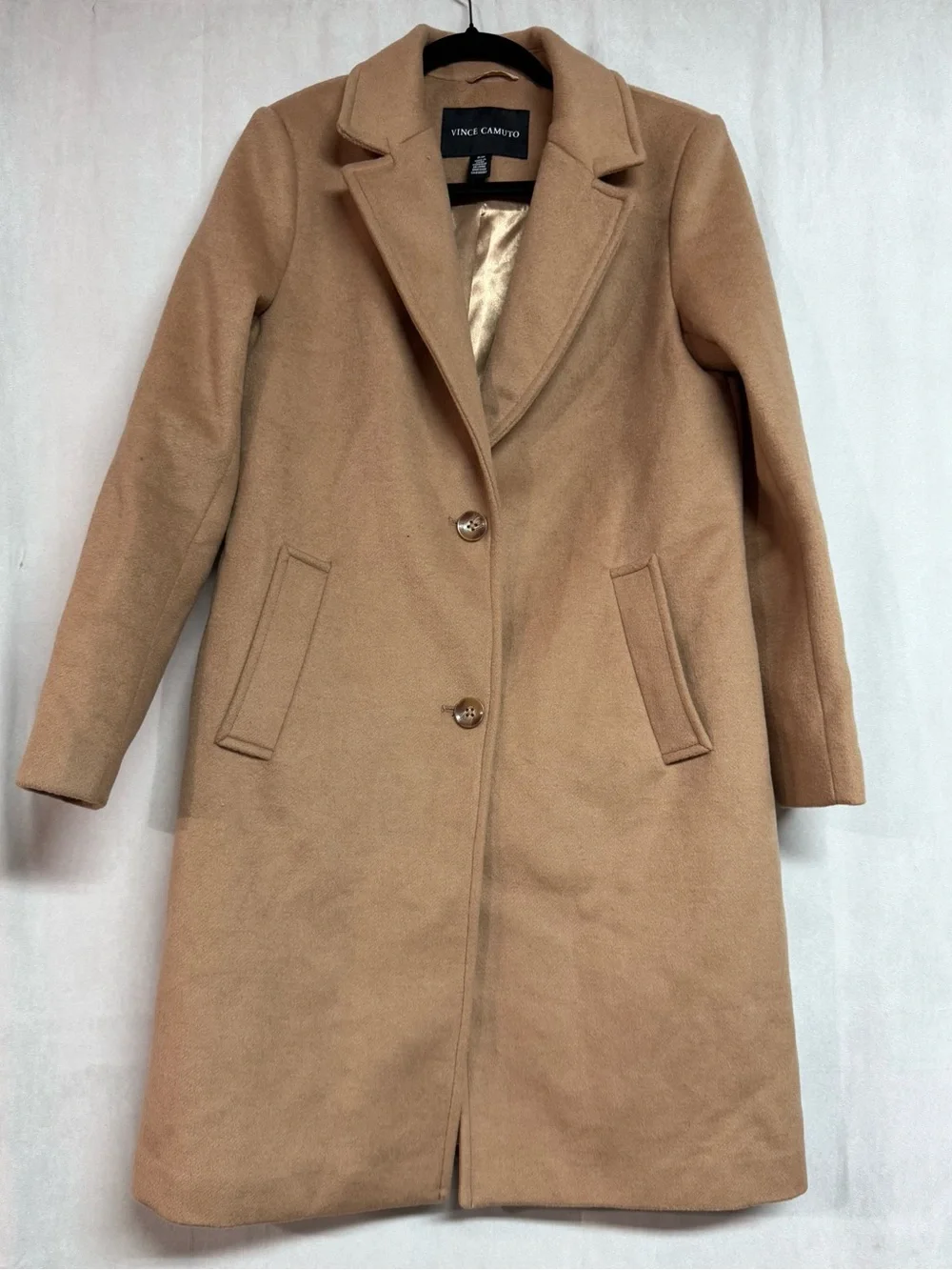 Vince Camuto Camel Wool-Blend Coat NWOT - Picture 2 of 5